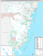 Ocean Wall Map Premium Style