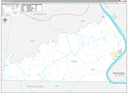 Ohio Wall Map Premium Style