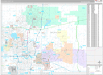 Oklahoma Wall Map Premium Style