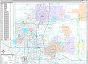 Oklahoma Wall Map Premium Style