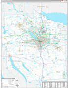 Onondaga Wall Map Premium Style