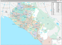 Orange Wall Map Premium Style