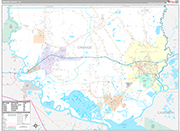 Orange Wall Map Premium Style