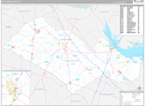 Orangeburg Wall Map Premium Style