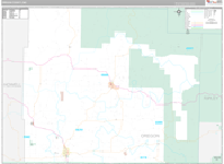 Oregon Wall Map Premium Style