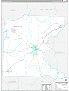 Ouachita Wall Map Premium Style