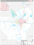 Ouachita Wall Map Premium Style