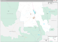 Ouray County Wall Map Premium Style