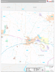 Parker Wall Map Premium Style