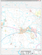 Parker Wall Map Premium Style