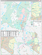 Passaic Wall Map Premium Style