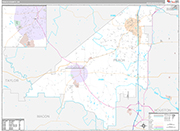 Peach Wall Map Premium Style