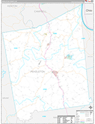 Pendleton Wall Map Premium Style