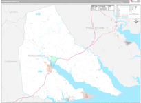 Perquimans Wall Map Premium Style