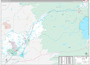 Placer Wall Map Premium Style