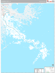 Plaquemines Wall Map Premium Style