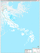 Plaquemines Wall Map Premium Style