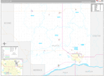 Platte Wall Map Premium Style