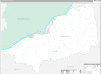 Pleasants Wall Map Premium Style