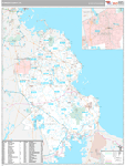 Plymouth Wall Map Premium Style