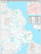 Plymouth Wall Map Premium Style