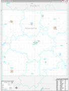 Pocahontas Wall Map Premium Style