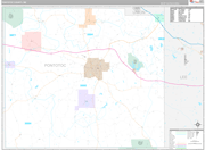 Pontotoc Wall Map Premium Style