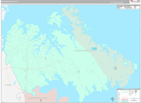 Poquoson County Wall Map Premium Style