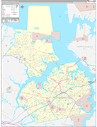 Portsmouth Wall Map Premium Style