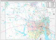 Providence Wall Map Premium Style