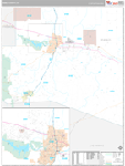 Pueblo Wall Map Premium Style