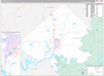 Pulaski Wall Map Premium Style