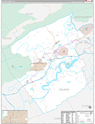 Pulaski Wall Map Premium Style
