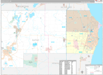 Racine Wall Map Premium Style