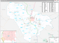 Raleigh Wall Map Premium Style