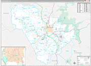 Raleigh Wall Map Premium Style