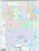 Ramsey County Wall Map Premium Style