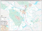 Rapides Wall Map Premium Style
