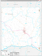 Richland Wall Map Premium Style