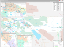 Riverside Wall Map Premium Style