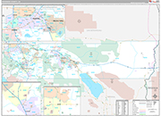 Riverside County Wall Map Premium Style