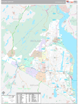 Rockland Wall Map Premium Style