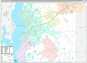 Rockwall Wall Map Premium Style