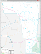 Rosebud Wall Map Premium Style