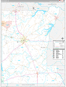 Rusk Wall Map Premium Style