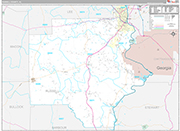 Russell Wall Map Premium Style