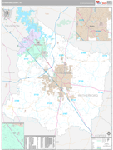 Rutherford Wall Map Premium Style