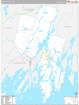 Sagadahoc Wall Map Premium Style