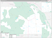 Saguache Wall Map Premium Style