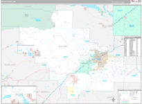 Saline Wall Map Premium Style